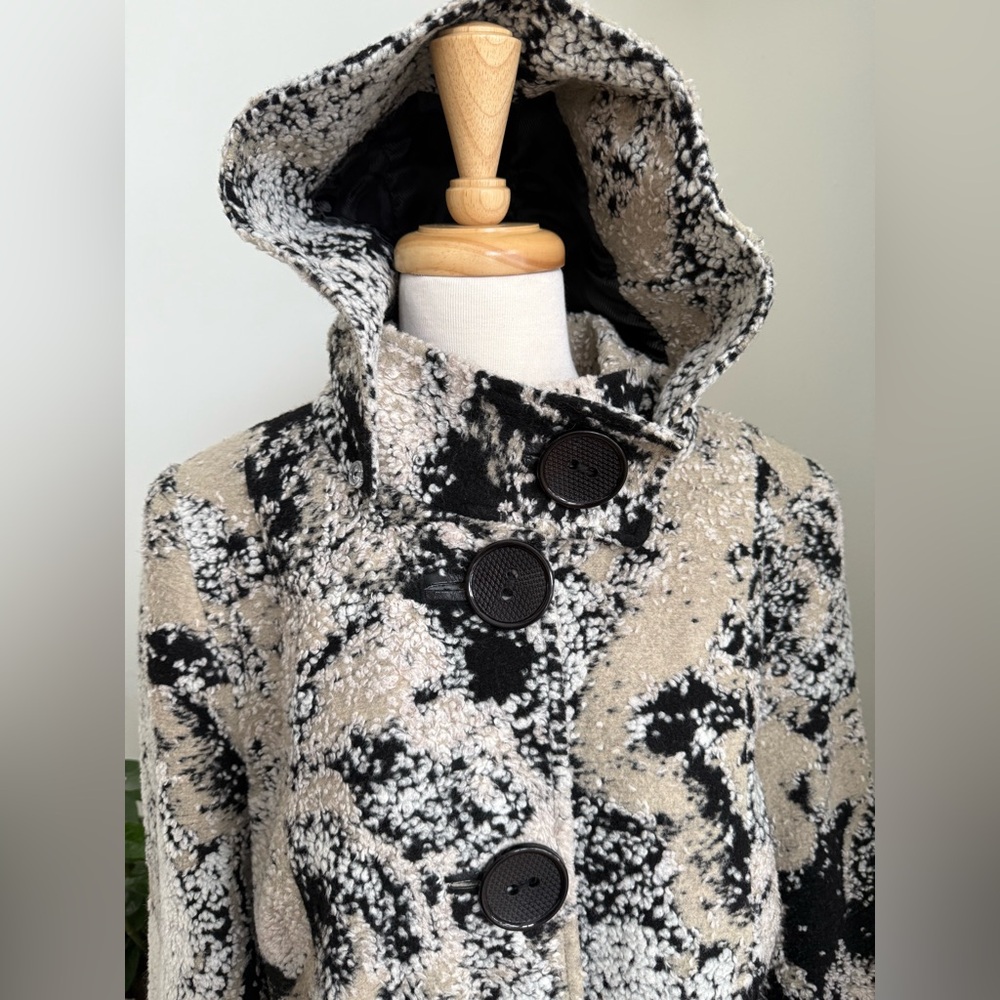 Vintage A. Silver Mod Wool Patchwork Coat Size 46… - image 7